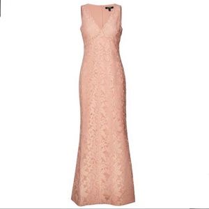 Lauren Ralph Lauren Peach Blossom Lace Maxi Dress